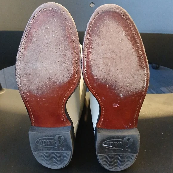 Justin Boots White Heeled Women's Boots - Picture 5 of 14